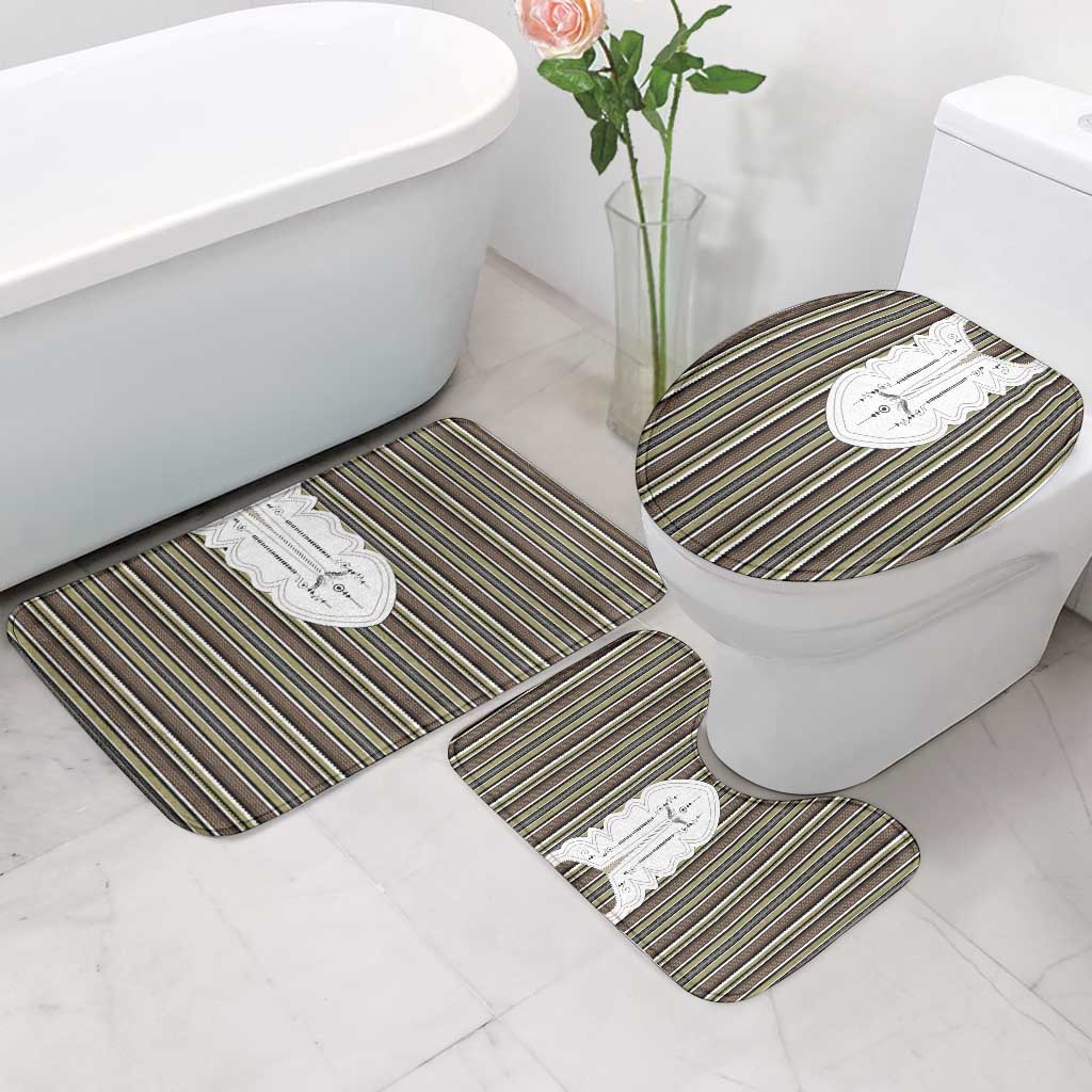Liberia Brown Kpelle Traditional Pattern Bathroom Set - Wonder Print Shop