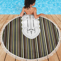 Liberia Brown Kpelle Traditional Pattern Beach Blanket - Wonder Print Shop