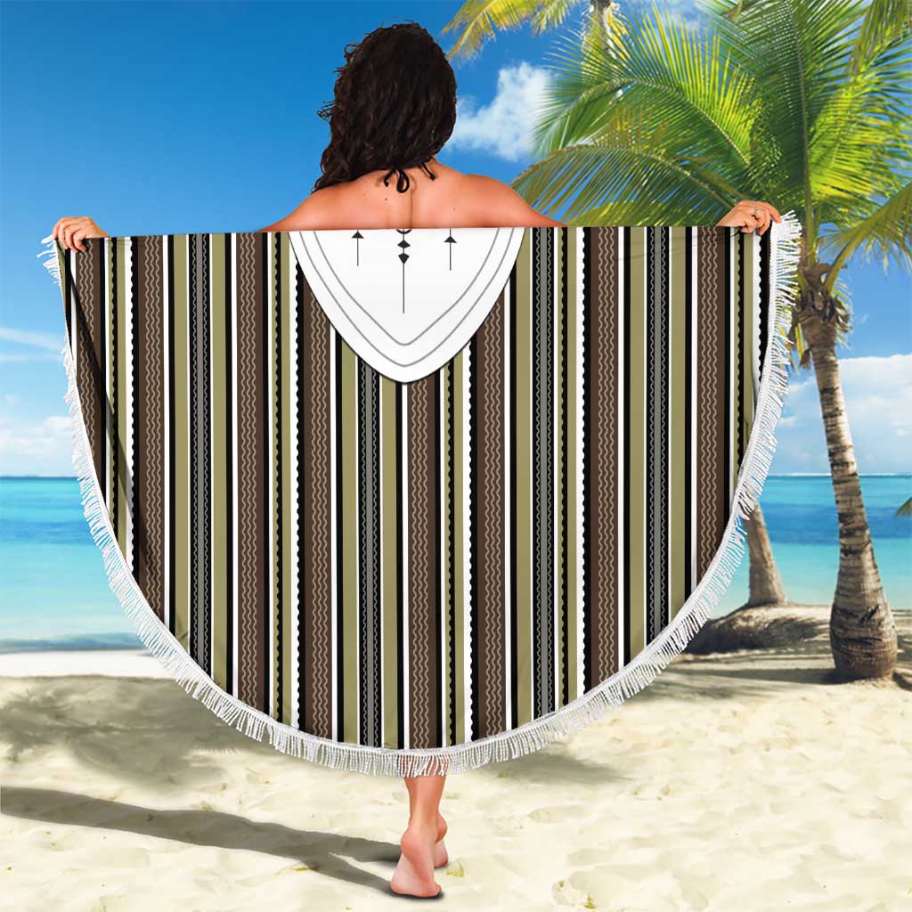 Liberia Brown Kpelle Traditional Pattern Beach Blanket - Wonder Print Shop