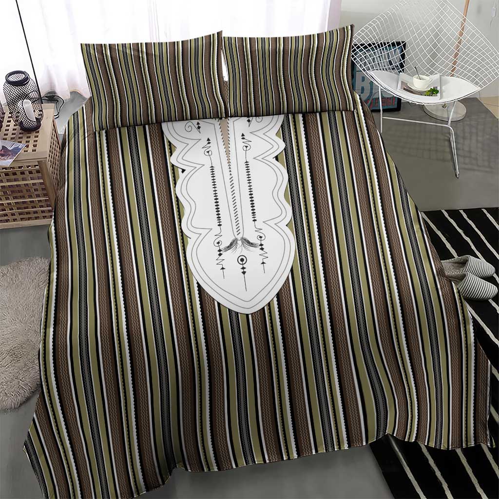 Liberia Brown Kpelle Traditional Pattern Bedding Set - Wonder Print Shop