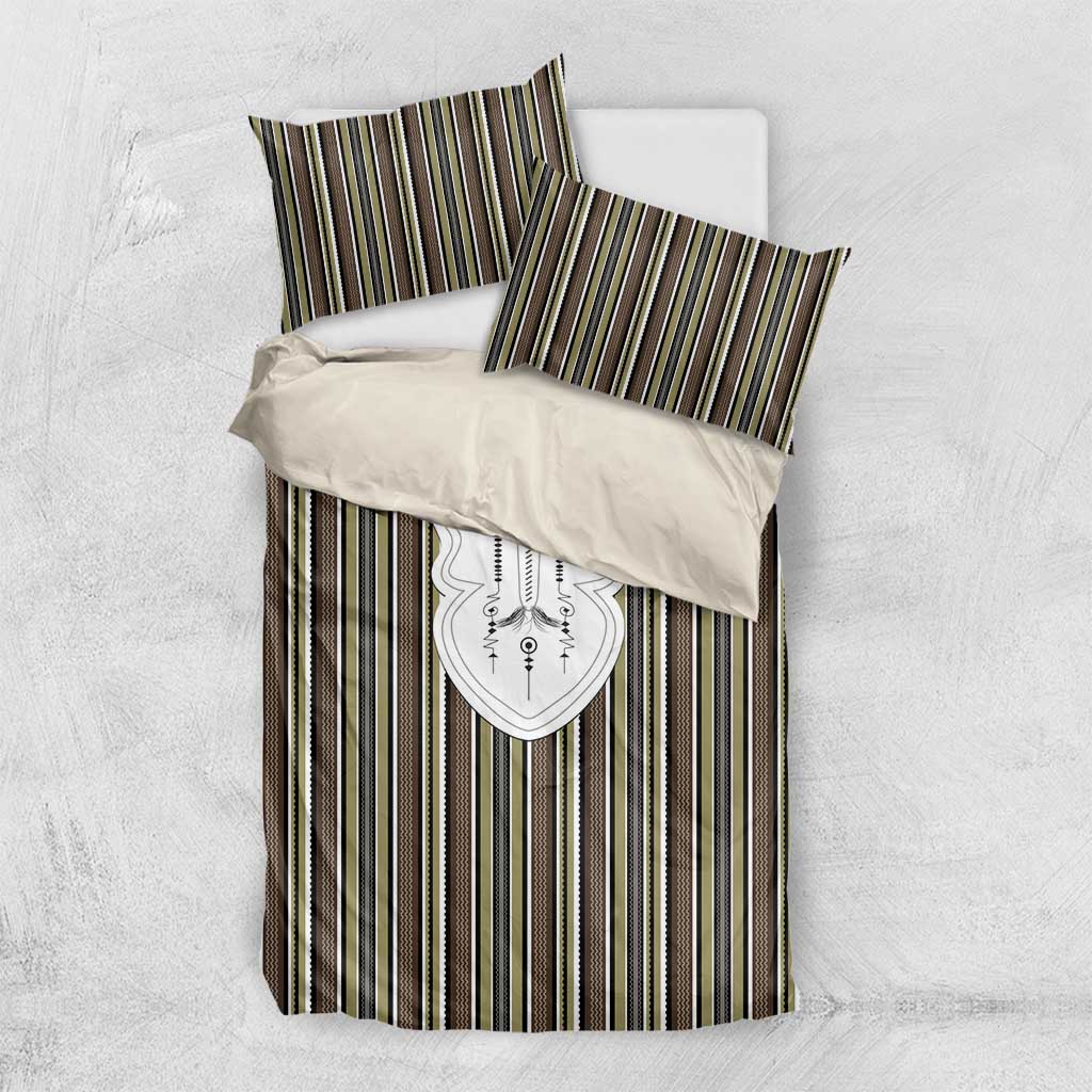 Liberia Brown Kpelle Traditional Pattern Bedding Set - Wonder Print Shop