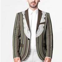 Liberia Brown Kpelle Traditional Pattern Blazer - Wonder Print Shop