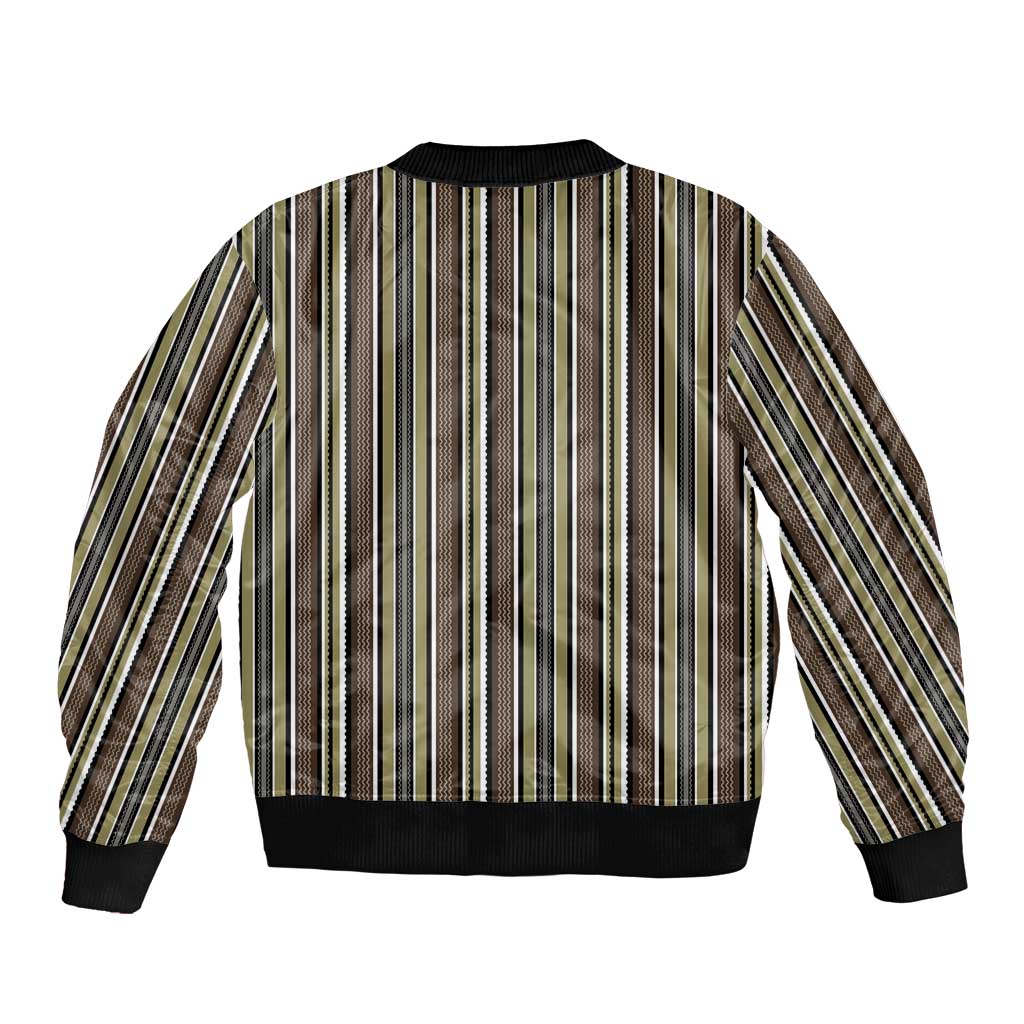 Liberia Brown Kpelle Traditional Pattern Bomber Jacket - Wonder Print Shop