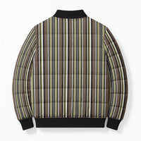 Liberia Brown Kpelle Traditional Pattern Bomber Puffer Jacket - Wonder Print Shop