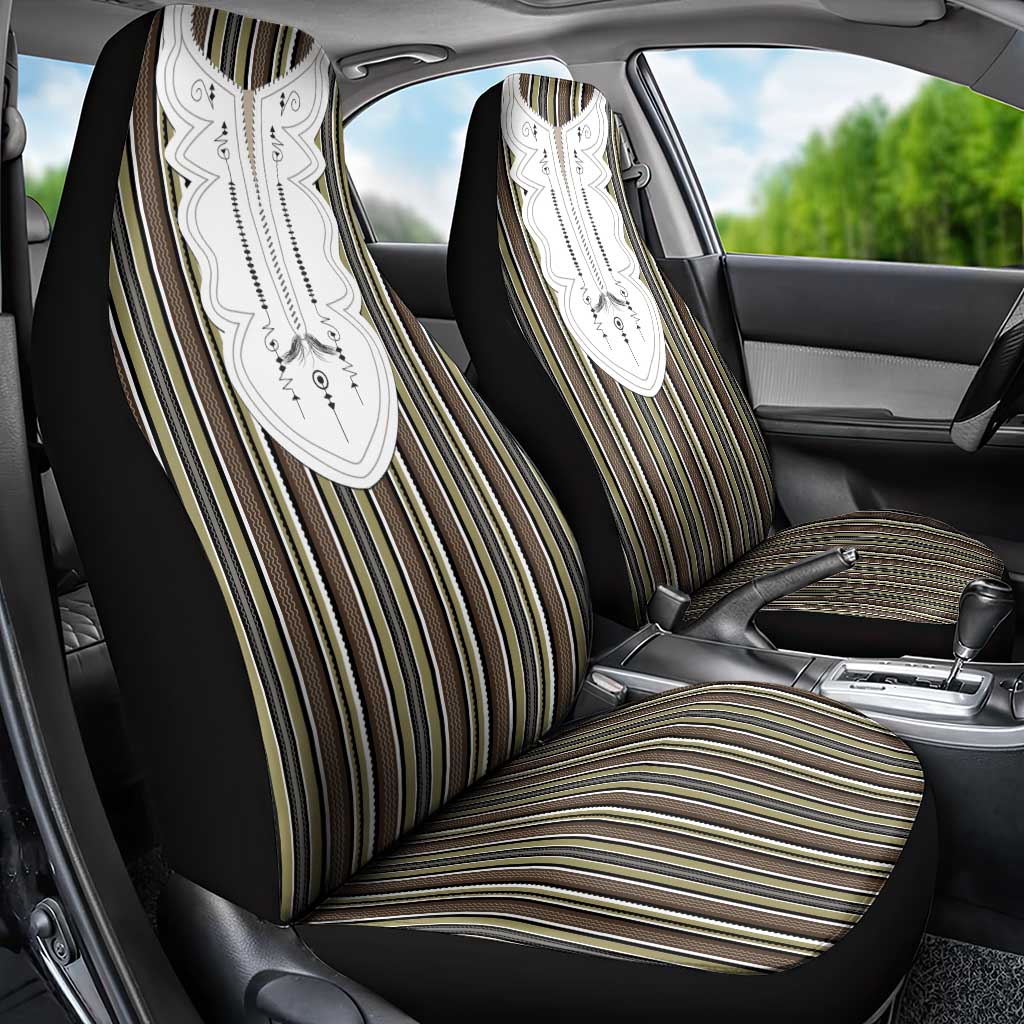 Liberia Brown Kpelle Traditional Pattern Car Seat Cover - Wonder Print Shop