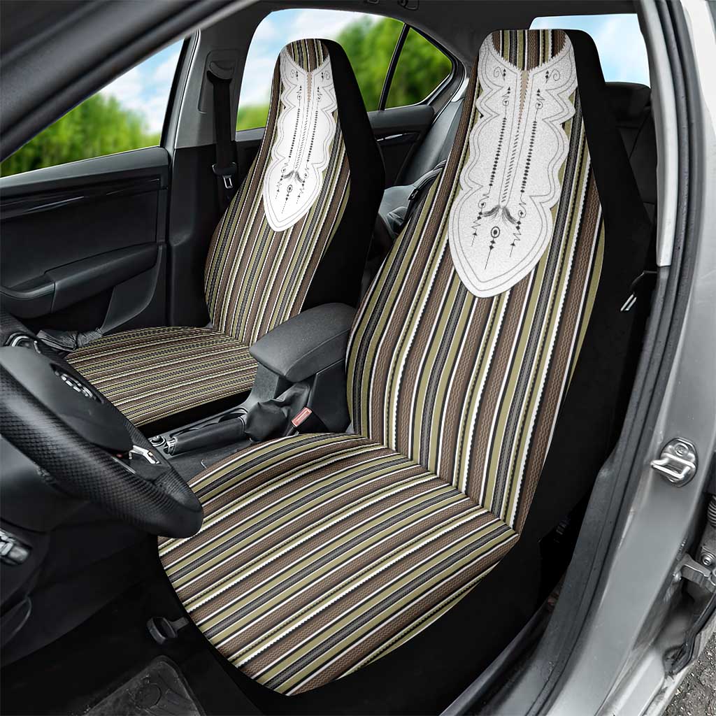 Liberia Brown Kpelle Traditional Pattern Car Seat Cover - Wonder Print Shop