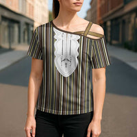 Liberia Brown Kpelle Traditional Pattern Cross Shoulder Shirt - Wonder Print Shop