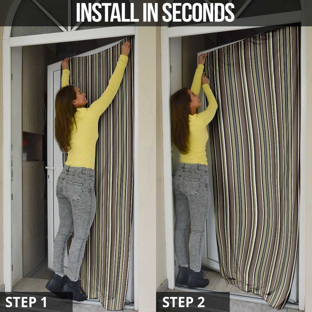 Liberia Brown Kpelle Traditional Pattern Door Cover - Wonder Print Shop