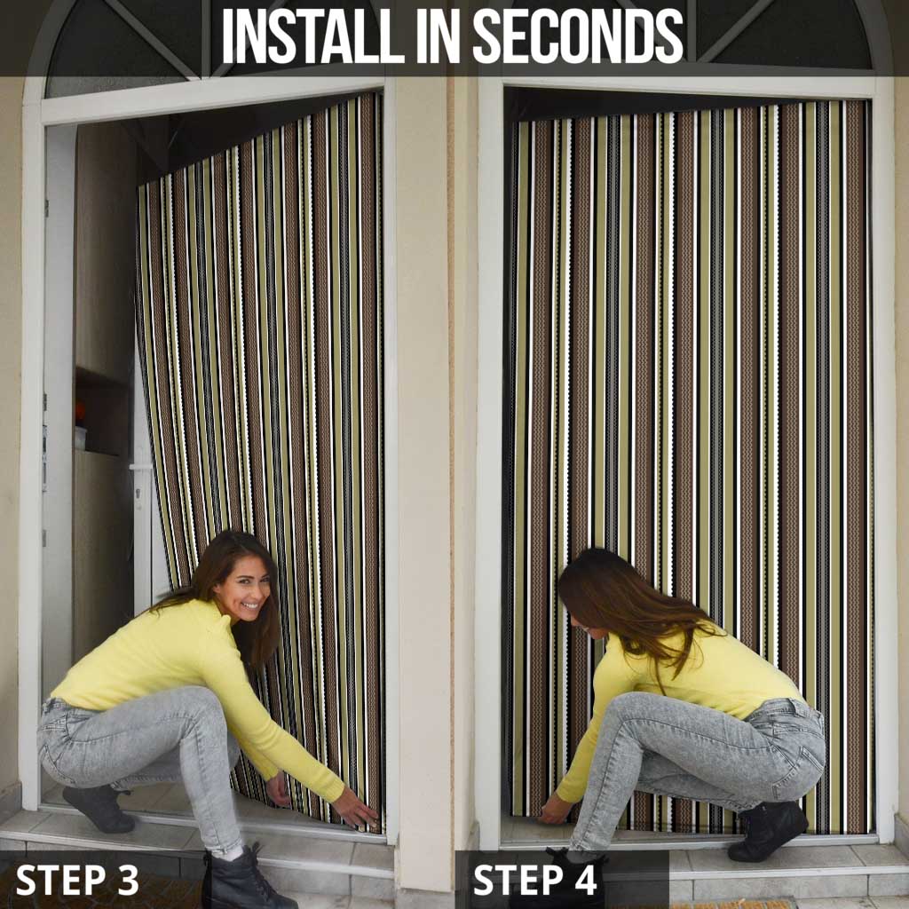 Liberia Brown Kpelle Traditional Pattern Door Cover - Wonder Print Shop