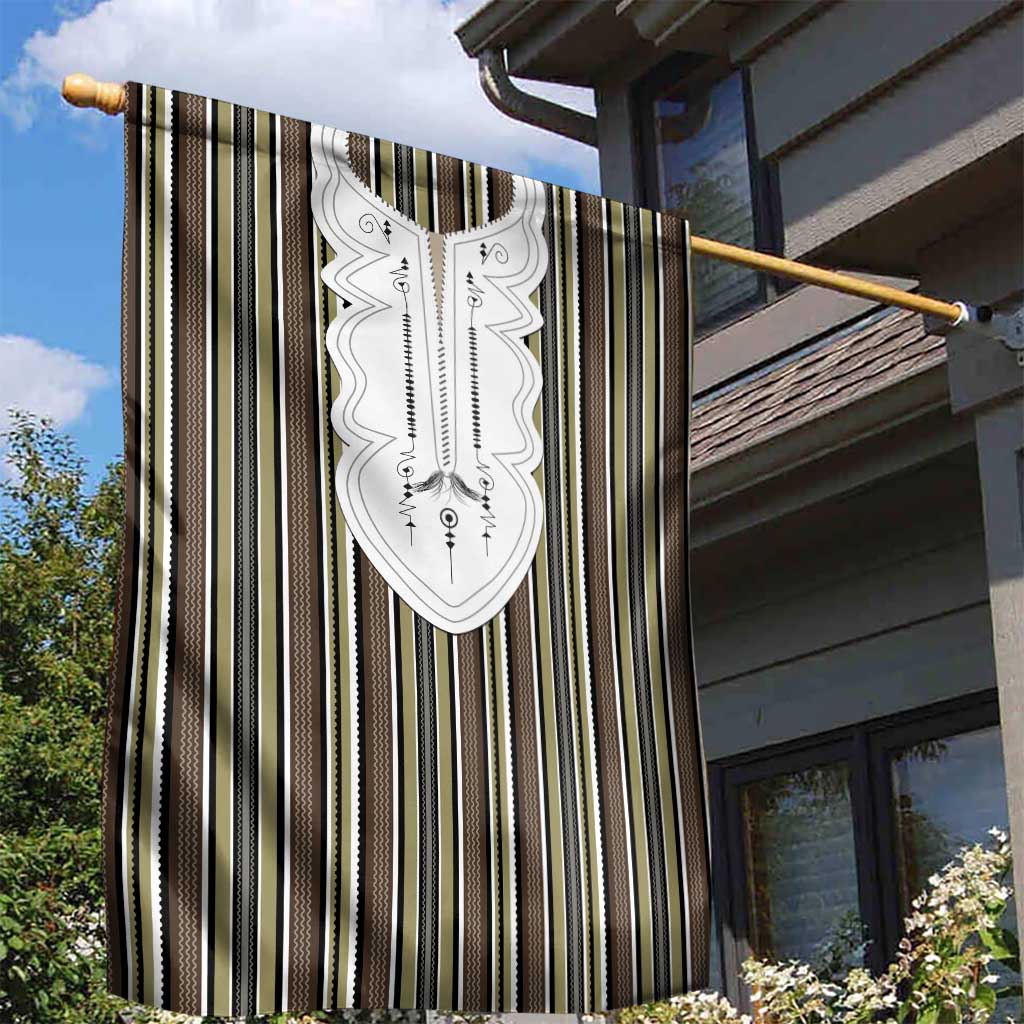 Liberia Brown Kpelle Traditional Pattern Garden Flag - Wonder Print Shop