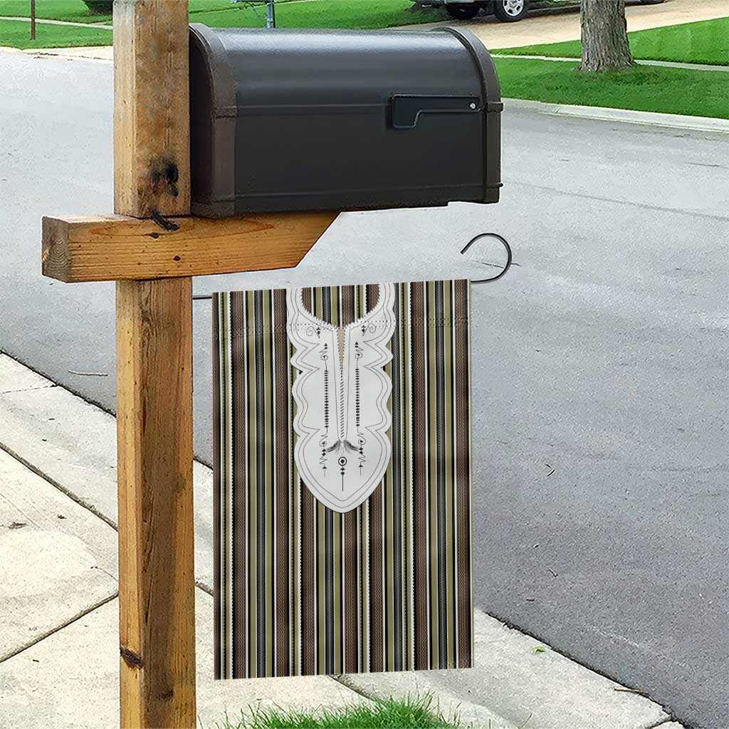 Liberia Brown Kpelle Traditional Pattern Garden Flag - Wonder Print Shop