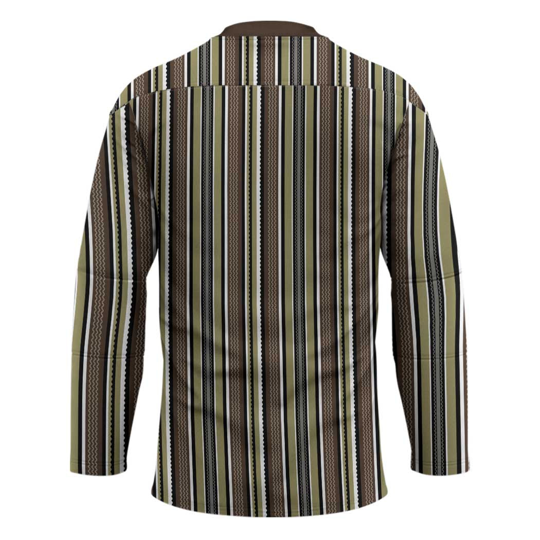 Liberia Brown Kpelle Traditional Pattern Hockey Jersey - Wonder Print Shop