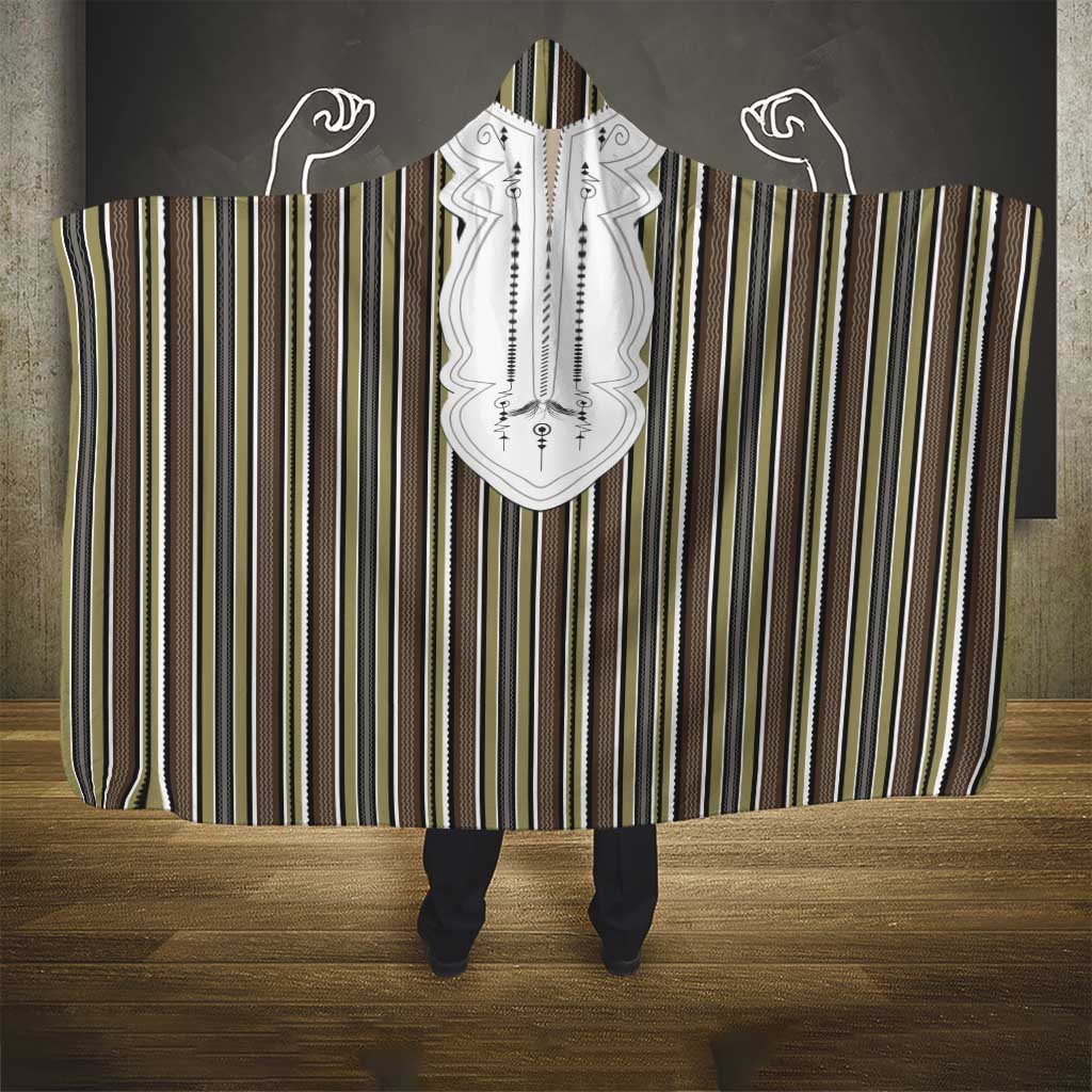 Liberia Brown Kpelle Traditional Pattern Hooded Blanket - Wonder Print Shop