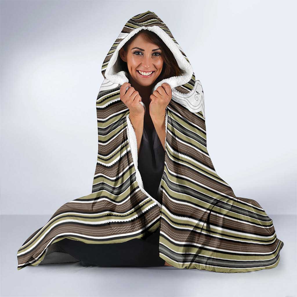 Liberia Brown Kpelle Traditional Pattern Hooded Blanket - Wonder Print Shop