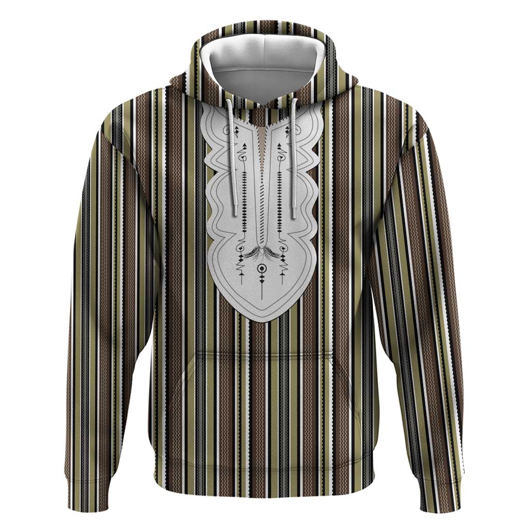 Liberia Brown Kpelle Traditional Pattern Hoodie - Wonder Print Shop