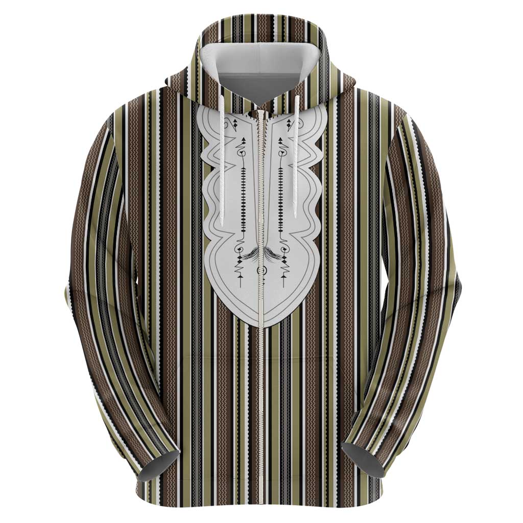 Liberia Brown Kpelle Traditional Pattern Hoodie - Wonder Print Shop