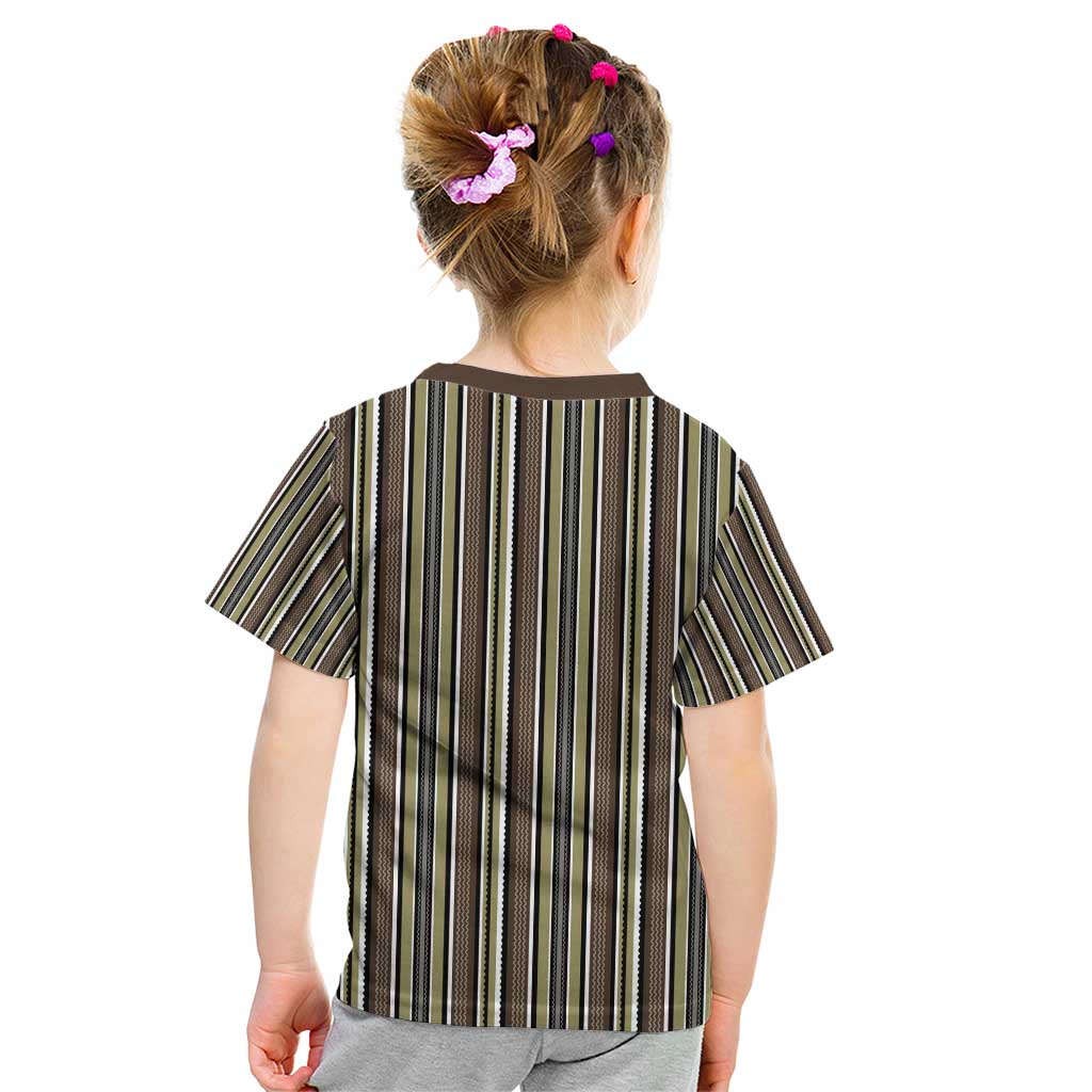 Liberia Brown Kpelle Traditional Pattern Kid T Shirt - Wonder Print Shop