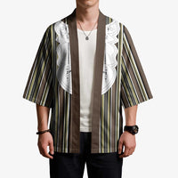 Liberia Brown Kpelle Traditional Pattern Kimono - Wonder Print Shop