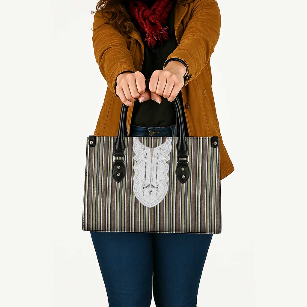 Liberia Brown Kpelle Traditional Pattern Leather Bag - Wonder Print Shop