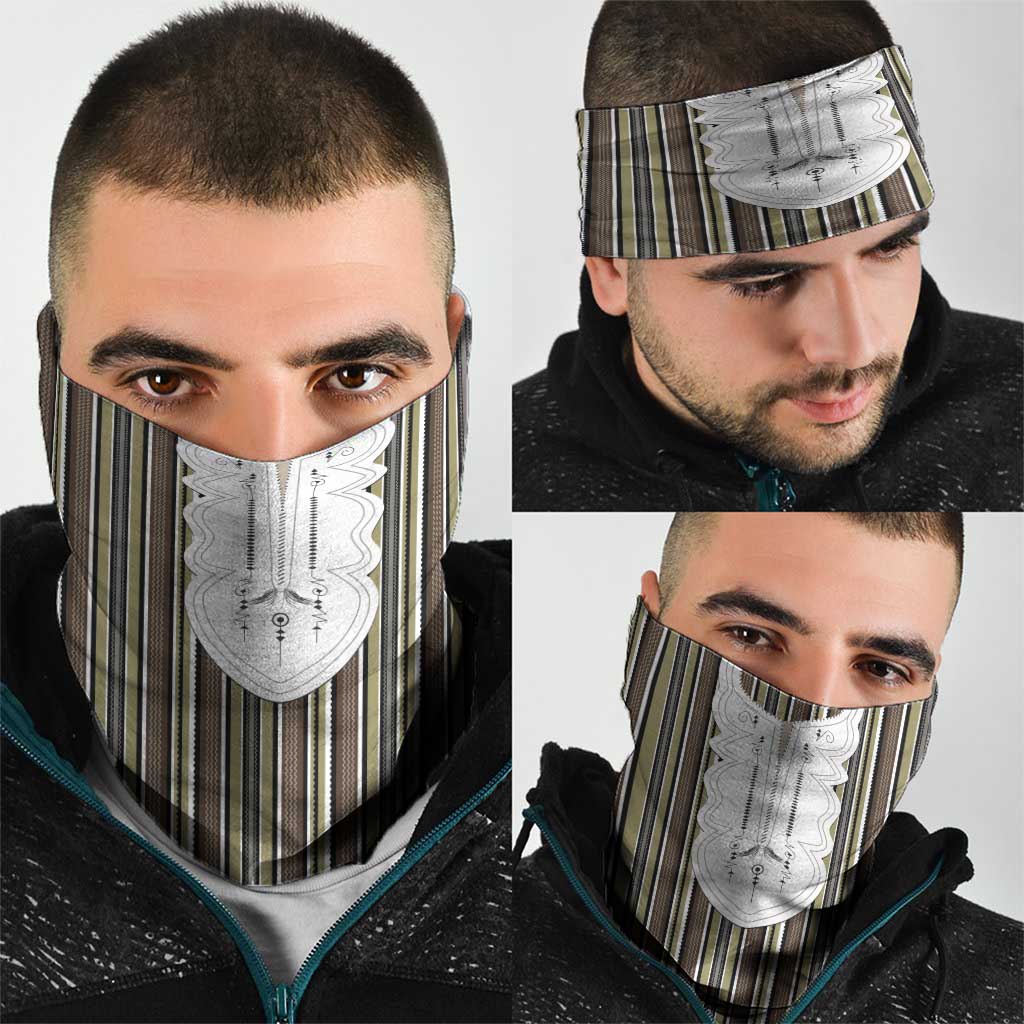 Liberia Brown Kpelle Traditional Pattern Neck Gaiter - Wonder Print Shop