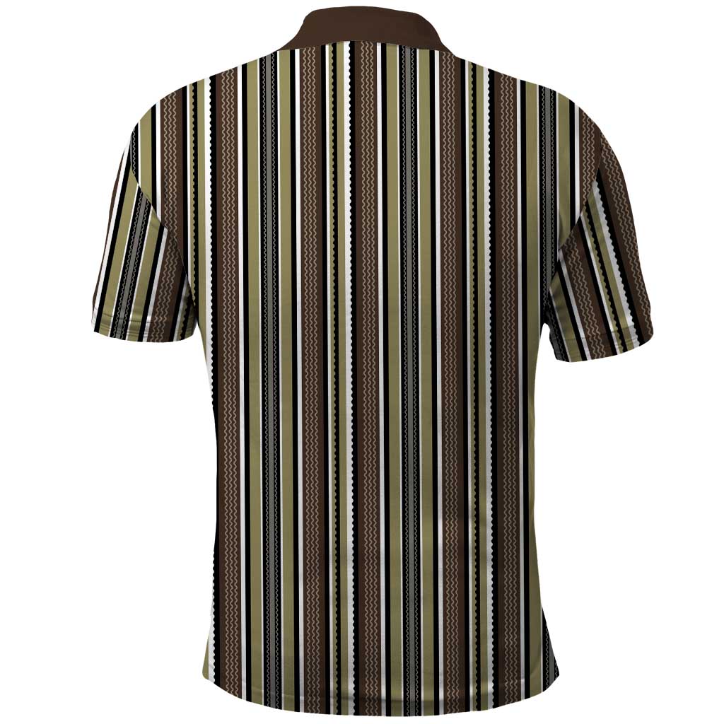 Liberia Brown Kpelle Traditional Pattern Polo Shirt - Wonder Print Shop