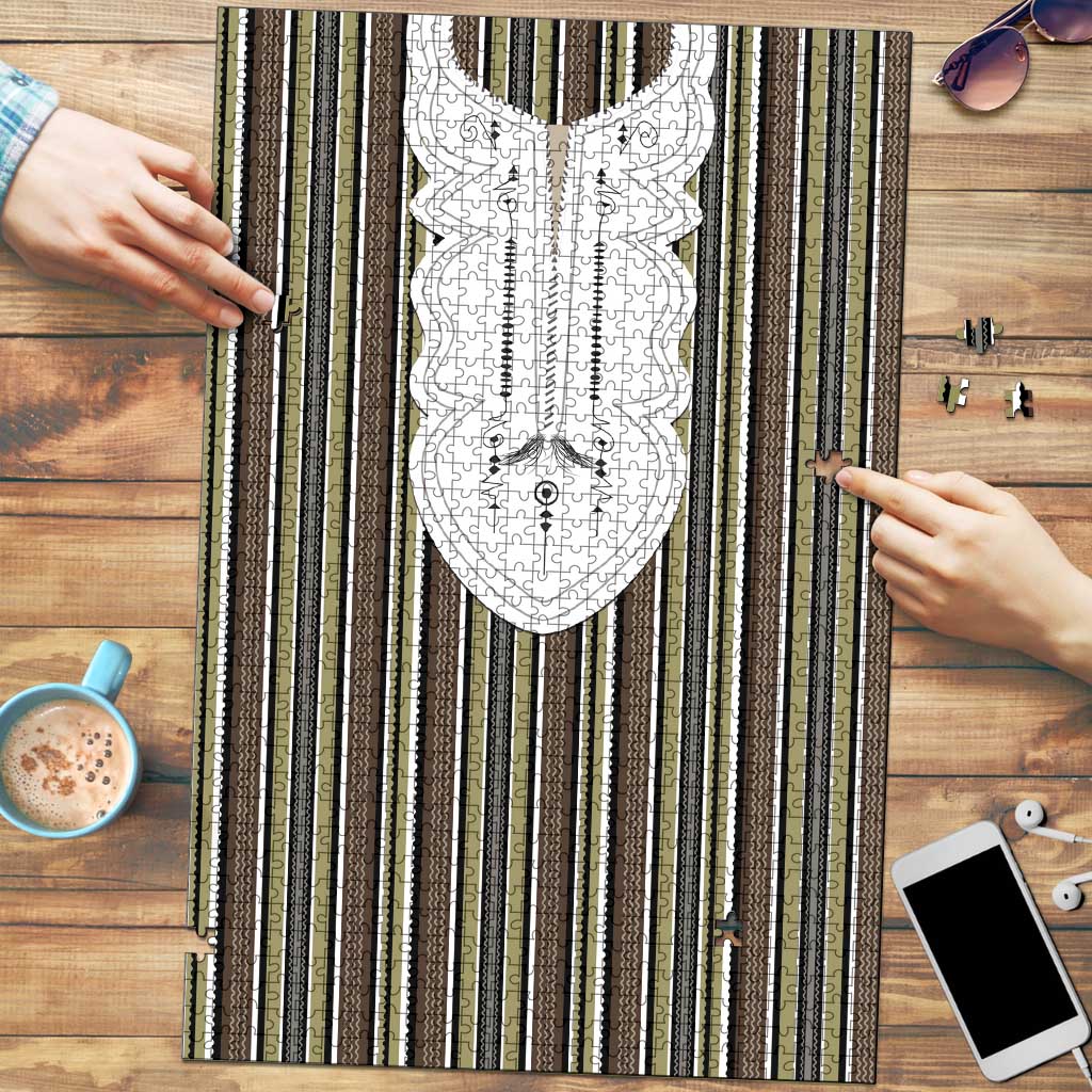 Liberia Brown Kpelle Traditional Pattern Puzzle - Wonder Print Shop