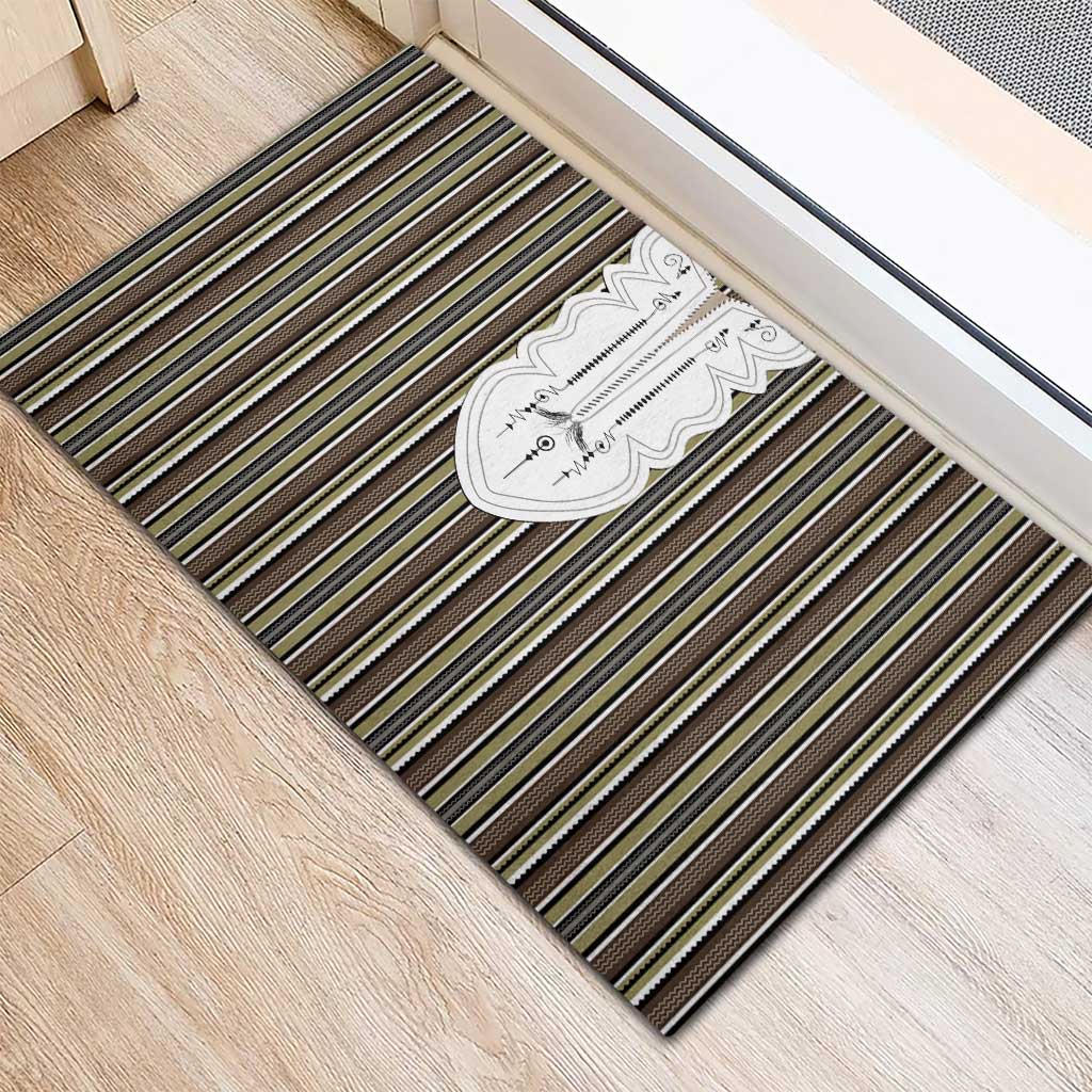 Liberia Brown Kpelle Traditional Pattern Rubber Doormat - Wonder Print Shop