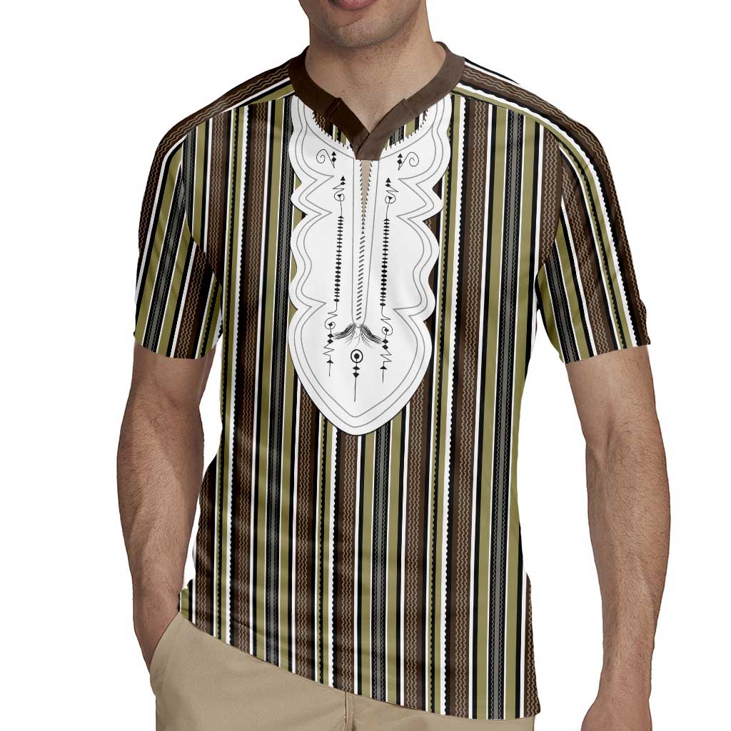 Liberia Brown Kpelle Traditional Pattern Rugby Jersey - Wonder Print Shop