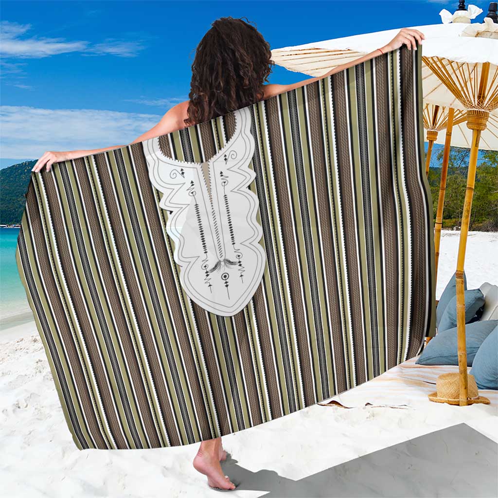 Liberia Brown Kpelle Traditional Pattern Sarong - Wonder Print Shop