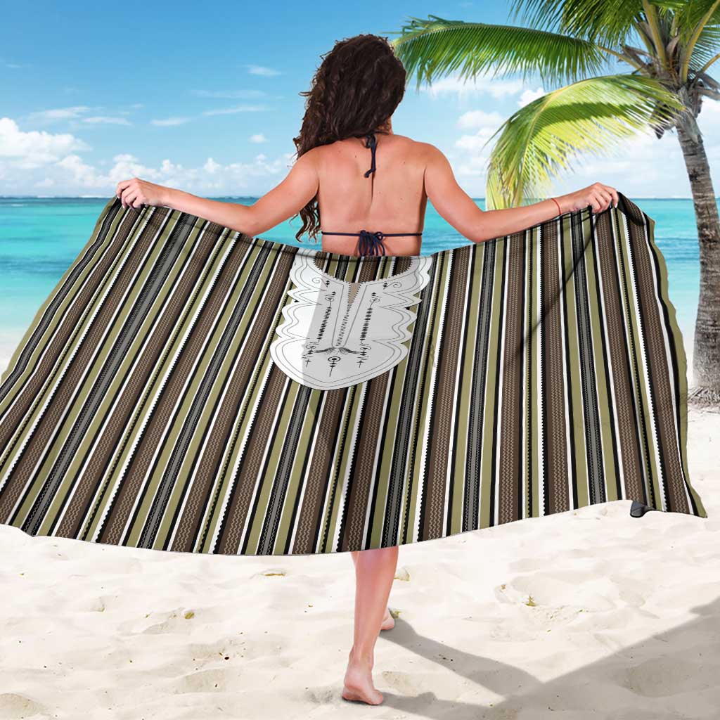 Liberia Brown Kpelle Traditional Pattern Sarong - Wonder Print Shop