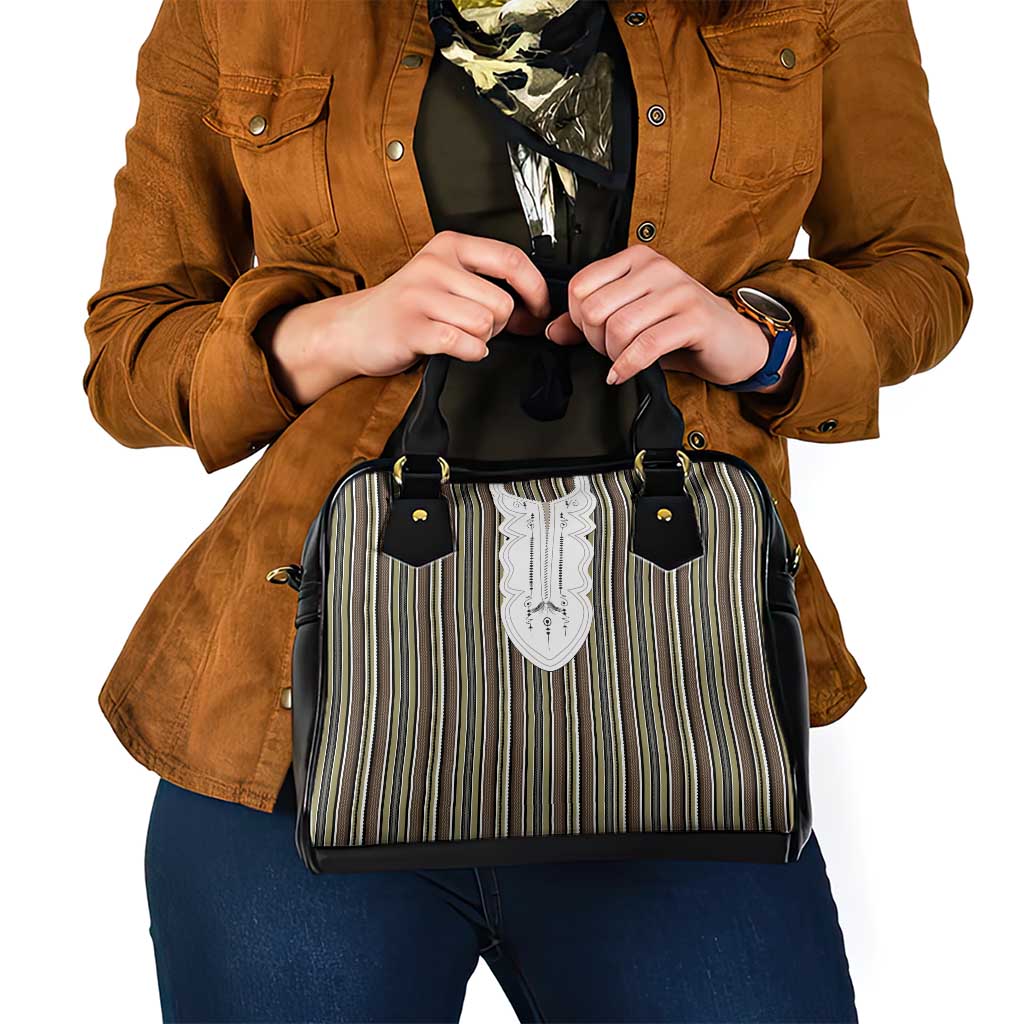 Liberia Brown Kpelle Traditional Pattern Shoulder Handbag - Wonder Print Shop