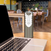 Liberia Brown Kpelle Traditional Pattern Skinny Tumbler - Wonder Print Shop