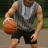 Liberia Brown Kpelle Traditional Pattern Sleeveless Hoodie - Wonder Print Shop