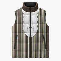 Liberia Brown Kpelle Traditional Pattern Sleeveless Puffer Jacket - Wonder Print Shop