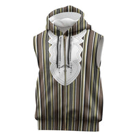 Liberia Brown Kpelle Traditional Pattern Sleeveless Zip Hoodie - Wonder Print Shop