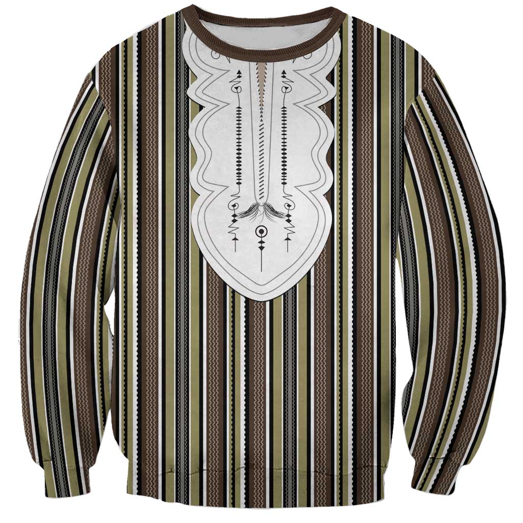 Liberia Brown Kpelle Traditional Pattern Sweatshirt - Wonder Print Shop