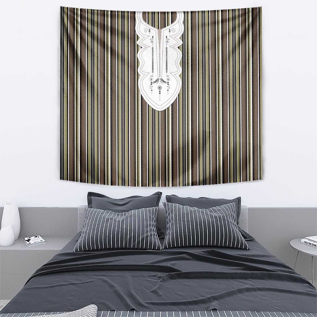 Liberia Brown Kpelle Traditional Pattern Tapestry - Wonder Print Shop