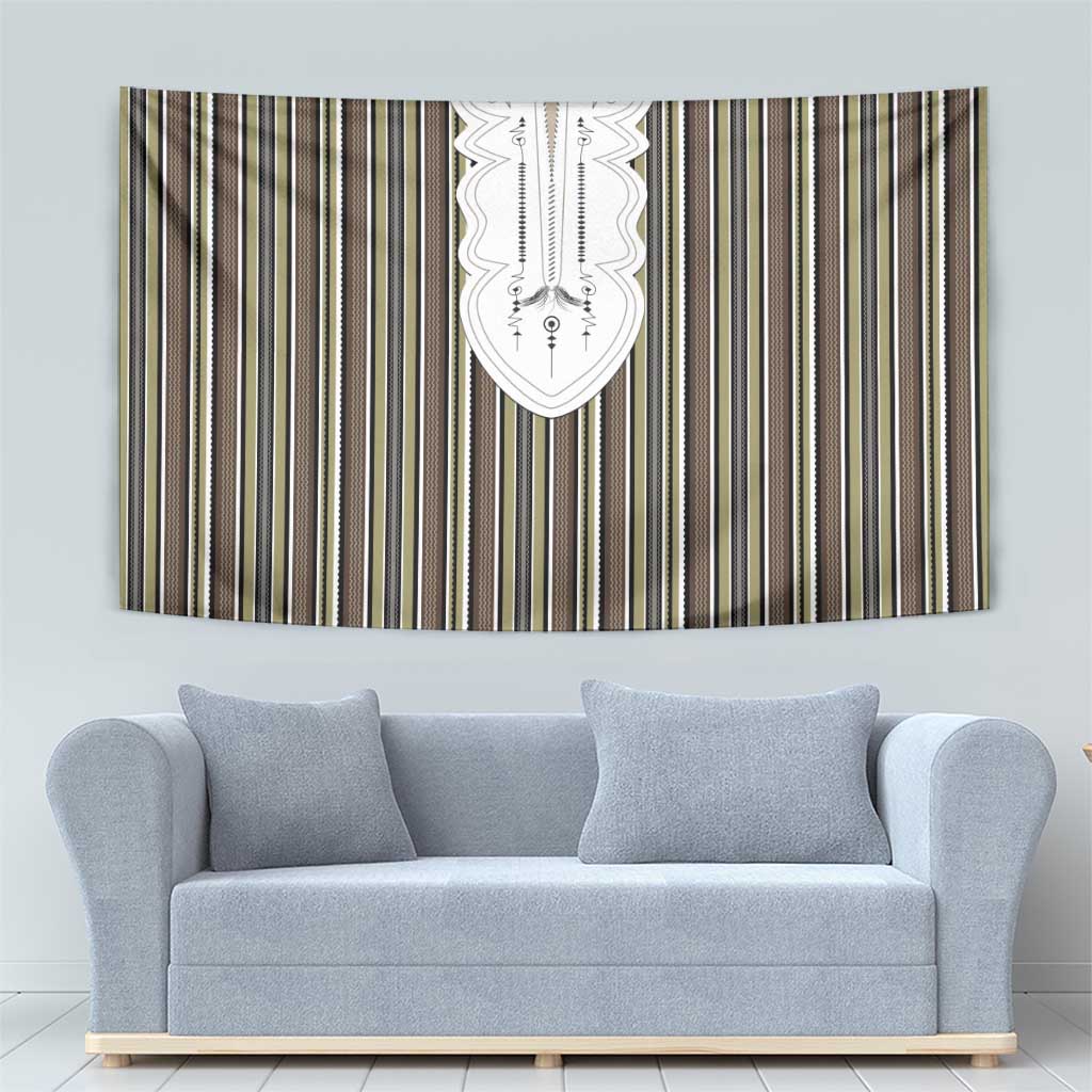 Liberia Brown Kpelle Traditional Pattern Tapestry - Wonder Print Shop