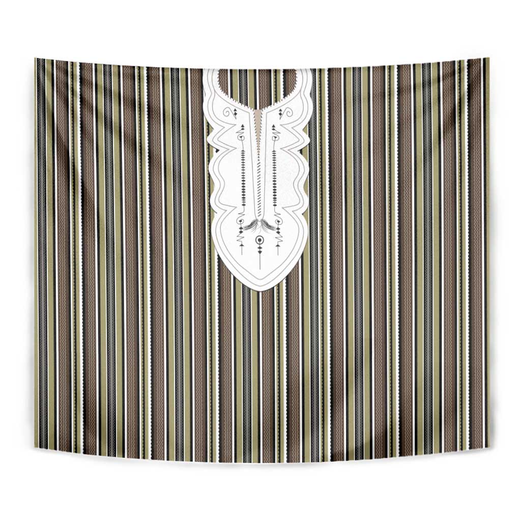 Liberia Brown Kpelle Traditional Pattern Tapestry - Wonder Print Shop