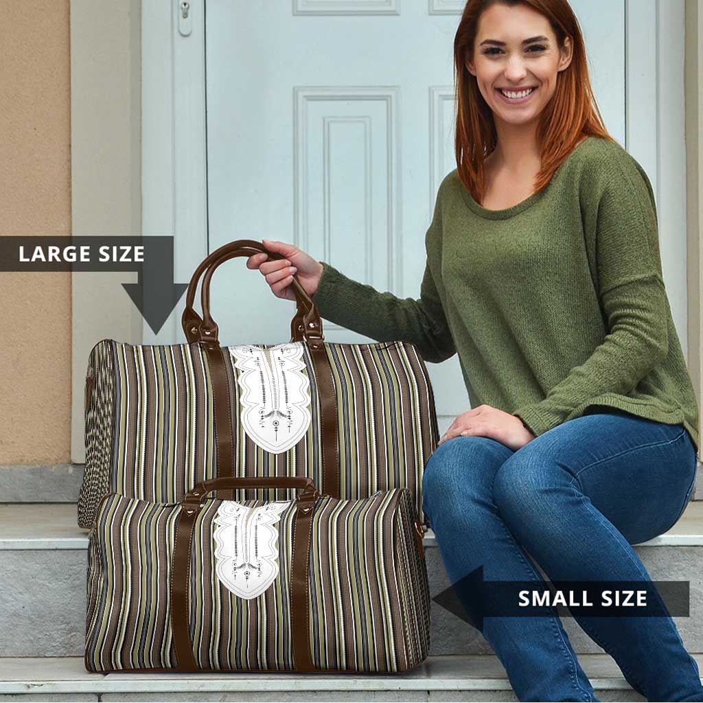 Liberia Brown Kpelle Traditional Pattern Travel Bag - Wonder Print Shop