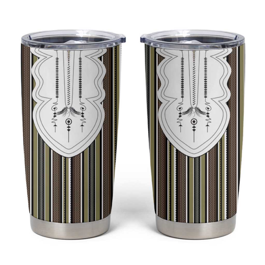 Liberia Brown Kpelle Traditional Pattern Tumbler Cup - Wonder Print Shop