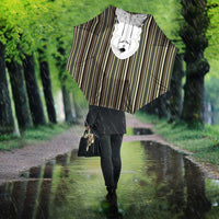 Liberia Brown Kpelle Traditional Pattern Umbrella - Wonder Print Shop