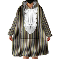 Liberia Brown Kpelle Traditional Pattern Wearable Blanket Hoodie - Wonder Print Shop