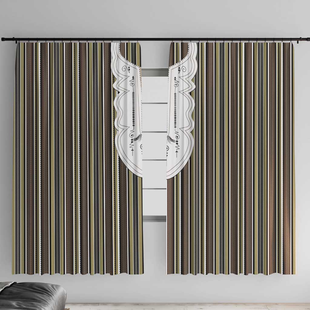 Liberia Brown Kpelle Traditional Pattern Window Curtain - Wonder Print Shop