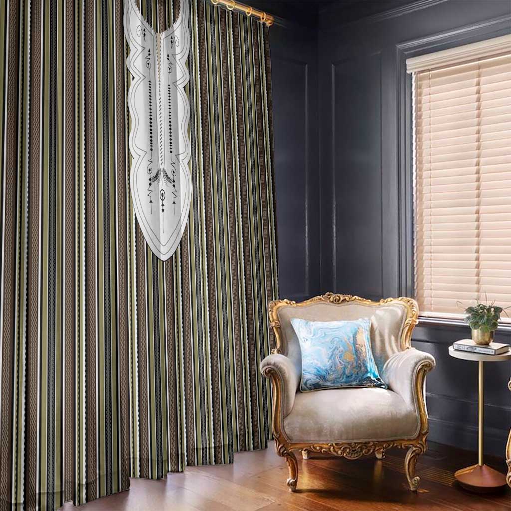 Liberia Brown Kpelle Traditional Pattern Window Curtain - Wonder Print Shop