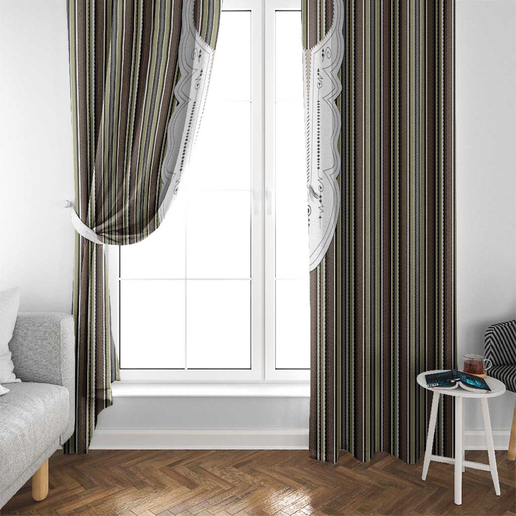 Liberia Brown Kpelle Traditional Pattern Window Curtain - Wonder Print Shop