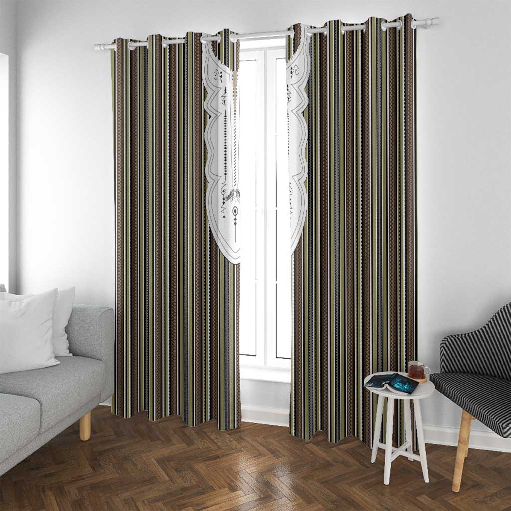 Liberia Brown Kpelle Traditional Pattern Window Curtain - Wonder Print Shop