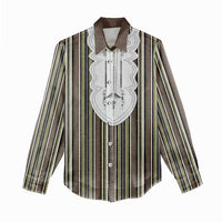 Liberia Brown Kpelle Traditional Pattern Women Casual Shirt - Wonder Print Shop