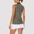 Liberia Brown Kpelle Traditional Pattern Women Sleeveless Polo Shirt - Wonder Print Shop