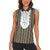 Liberia Brown Kpelle Traditional Pattern Women Sleeveless Polo Shirt - Wonder Print Shop